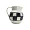 Hello Honey® Ivory & Black Painted Checker Farmhouse Stoneware Pitcher